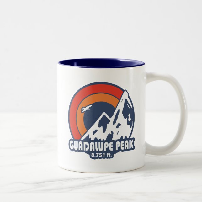 Caneca De Café Em Dois Tons Guadalupe Pico Texas Sun Eagle (Direita)