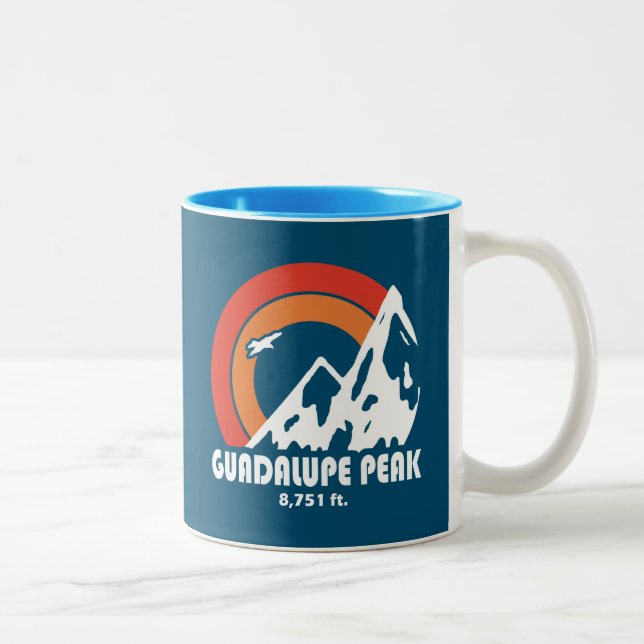 Caneca De Café Em Dois Tons Guadalupe Pico Texas Sun Eagle (Direita)