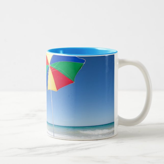 Caneca De Café Em Dois Tons Guarda-chuva na praia | Austrália (Direita)