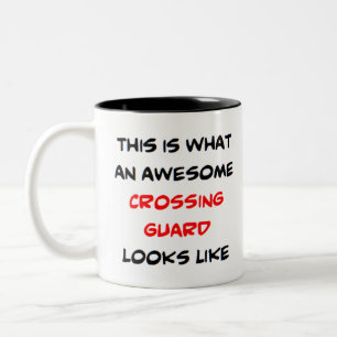 Caneca De Café Em Dois Tons guarda de cruzamento impressionante