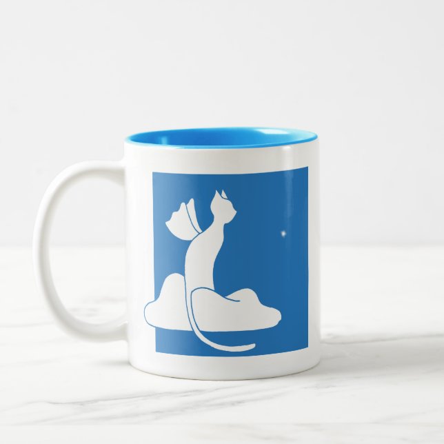 Caneca De Café Em Dois Tons Guardian Cat (Esquerda)