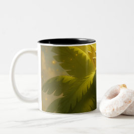 Caneca De Café Em Dois Tons Guardião Radiante das Ruínas Antigas