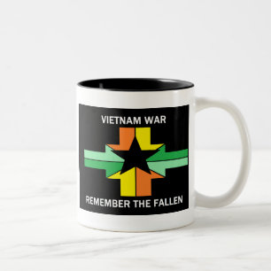 CANECA DE CAFÉ EM DOIS TONS GUERRA DO VIETNAME - RECORDE CAÍDO
