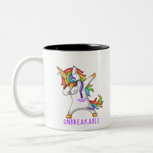 Caneca De Café Em Dois Tons Guerreiro da COLITE ULCEROSA inquebrável