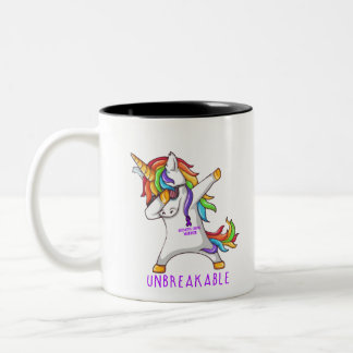 Caneca De Café Em Dois Tons Guerreiro da COLITE ULCEROSA inquebrável