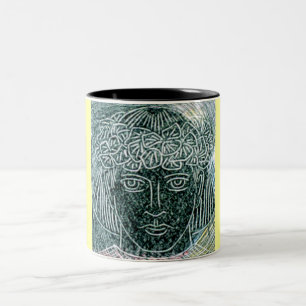 Caneca De Café Em Dois Tons Guerreiro da criança