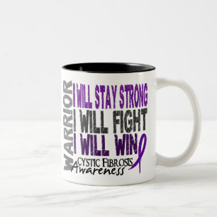 Caneca De Café Em Dois Tons Guerreiro da fibrose cística
