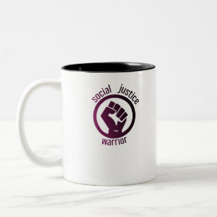 Caneca De Café Em Dois Tons Guerreiro da justiça social