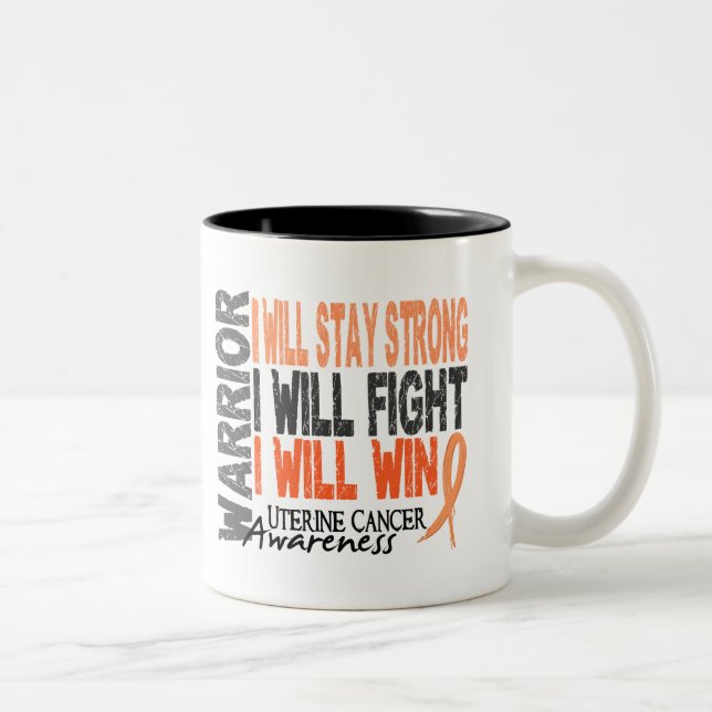 Caneca De Café Em Dois Tons Guerreiro uterina do cancer (Direita)