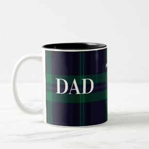 Caneca De Café Em Dois Tons Guia do Mentor Pai Força & Coração Águia b-g xadre