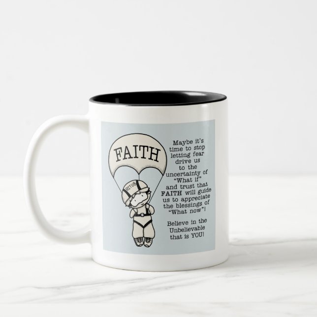 Caneca De Café Em Dois Tons Guia Faith Will (Esquerda)
