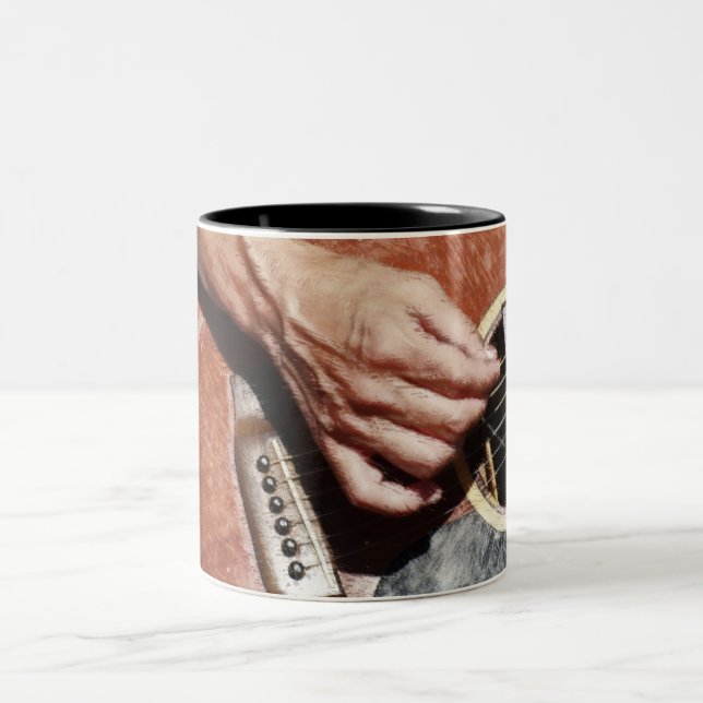 Caneca De Café Em Dois Tons GUIITAR PLAYER Music-Lover Mugs (Centro)