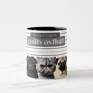 Caneca De Café Em Dois Tons Guilty as Fluff – The Usual Suspects Mug Design
