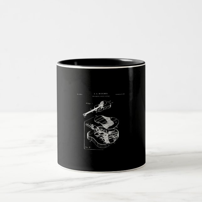 Caneca De Café Em Dois Tons Guitar Lover | Martin Guitar Patent (Centro)