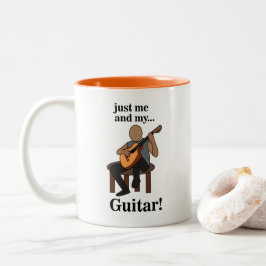 Caneca De Café Em Dois Tons Guitarist Playing Guitar