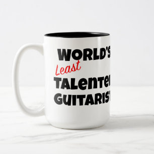 Caneca De Café Em Dois Tons Guitarista Menos Talentoso do Mundo
