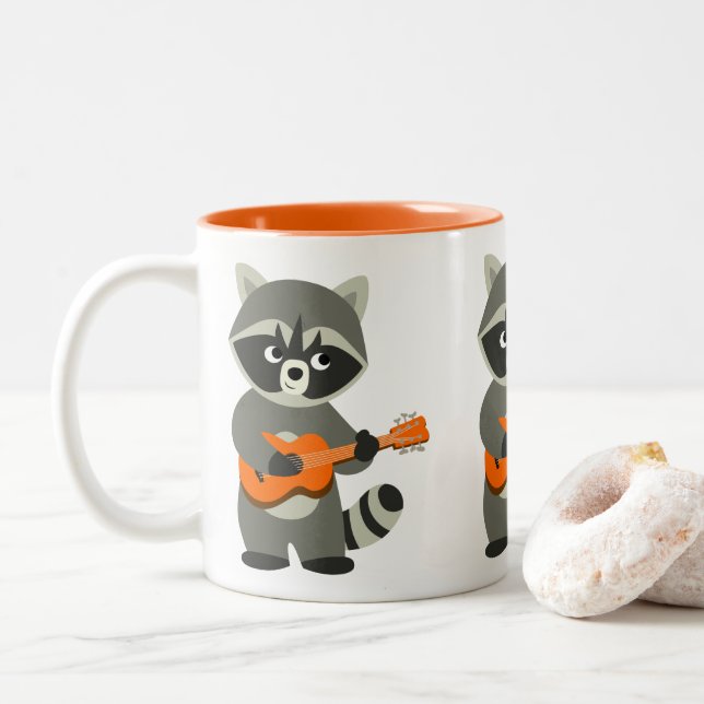 Caneca De Café Em Dois Tons Guitarra de Banda Lata (Com Donut)