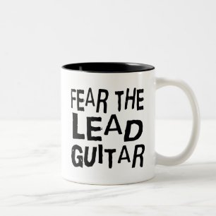 Caneca De Café Em Dois Tons Guitarra engraçada da ligação
