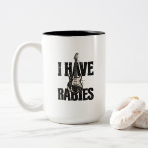 Caneca De Café Em Dois Tons Guitarra Espírito Selvagem Tem Energia de Raiva