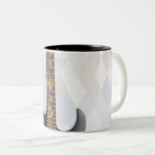 Caneca De Café Em Dois Tons Guitarra Fofa