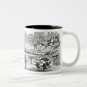 Caneca De Café Em Dois Tons Gulliver transportou ao Lilliputian