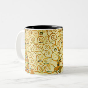 Caneca De Café Em Dois Tons Gustav Klimt A Árvore Da Vida Vintage Art Nouveau