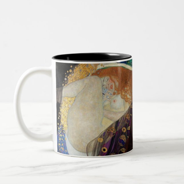 Caneca De Café Em Dois Tons Gustav Klimt - Danae (Esquerda)