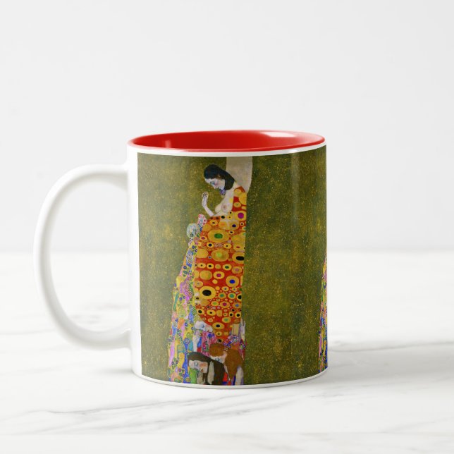 Caneca De Café Em Dois Tons Gustav Klimt - Esperança II (Esquerda)