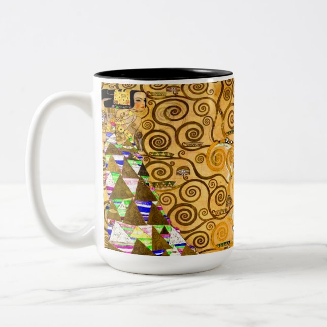 Caneca De Café Em Dois Tons Gustav Klimt Tree of Life (Esquerda)