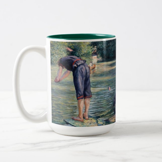 Caneca De Café Em Dois Tons Gustave Caillebotte - Banhistas, Margem do Yerres (Esquerda)