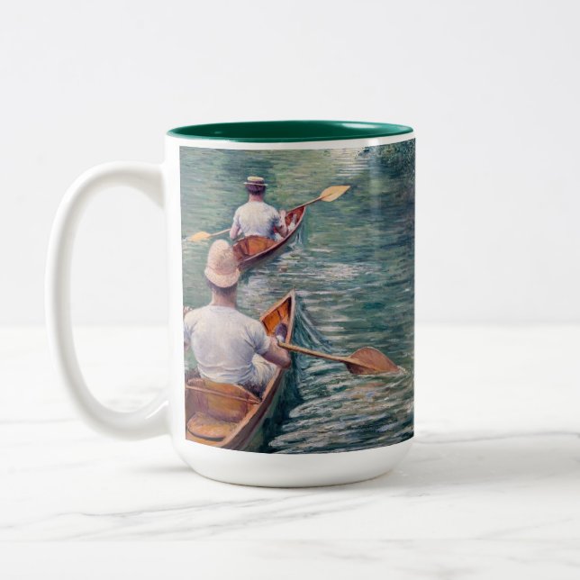 Caneca De Café Em Dois Tons Gustave Caillebotte - Canoas no Yerres (Esquerda)