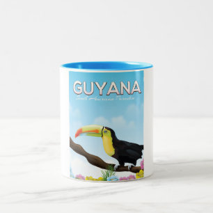 Caneca De Café Em Dois Tons Guyana sul - poster de viagens americano do