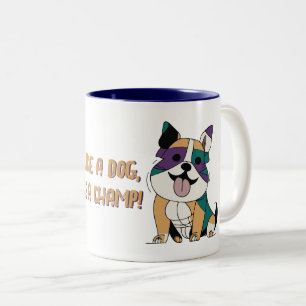 Caneca De Café Em Dois Tons Gym Dog