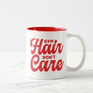 Caneca De Café Em Dois Tons Gym Hair Não se importa
