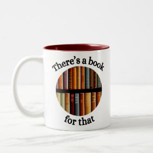 Caneca De Café Em Dois Tons Há um livro para isso