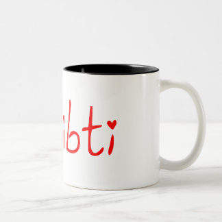 Caneca De Café Em Dois Tons Habibti