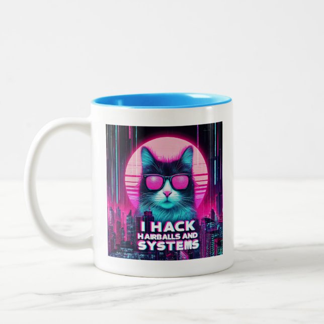 Caneca De Café Em Dois Tons Hack Hairbolas e sistemas (Esquerda)