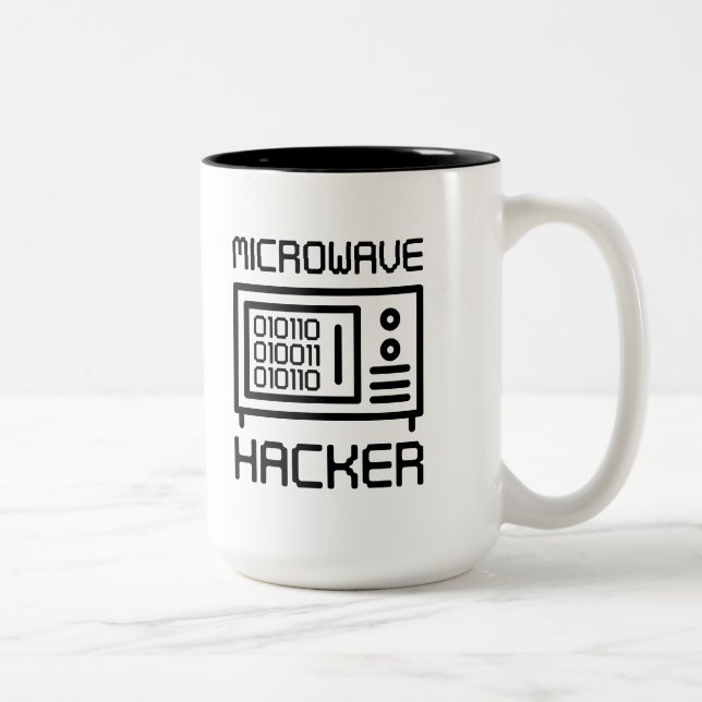 Caneca De Café Em Dois Tons Hacker de micro-ondas (Direita)