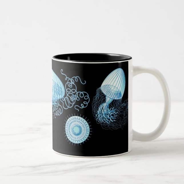 Caneca De Café Em Dois Tons Haeckel Jellyfish (Direita)