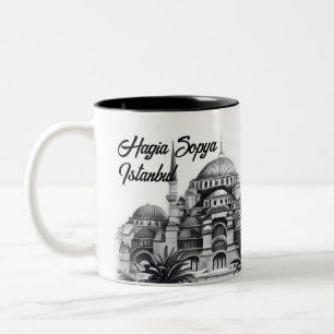 Caneca De Café Em Dois Tons Hagia Sopya em Istambul, Turquia Mug