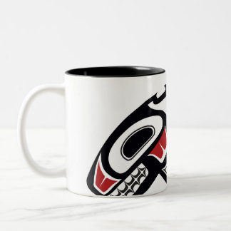 Caneca De Café Em Dois Tons Haida orca em uma caneca de reboque