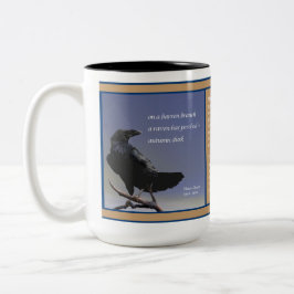 Caneca De Café Em Dois Tons Haiku - Raven Autumn Dusk