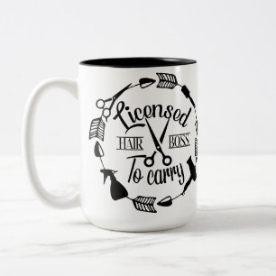 Caneca De Café Em Dois Tons Hairstylist personalizado licenciado para cortar