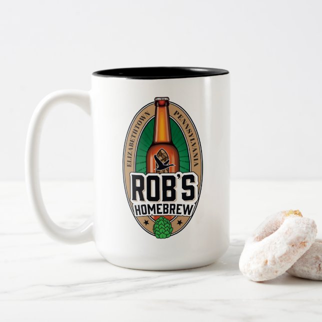 Caneca De Café Em Dois Tons HakeDesign (Com Donut)
