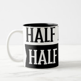 Caneca De Café Em Dois Tons Half Human Half Coffee Mug