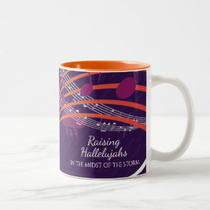 Caneca De Café Em Dois Tons HALLELUJAHN PURPLE Personalizado