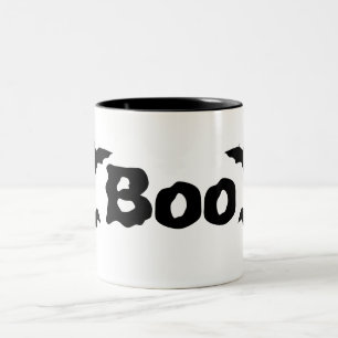 Caneca De Café Em Dois Tons Halloween Batty "Boo"