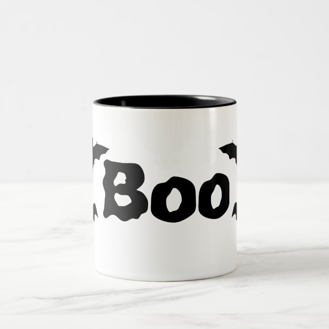 Caneca De Café Em Dois Tons Halloween Batty "Boo" (Centro)