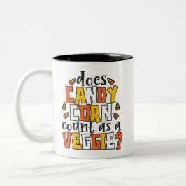 Caneca De Café Em Dois Tons Halloween Candy Corn Engraçado
