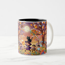 Caneca De Café Em Dois Tons Halloween Candyland Parade